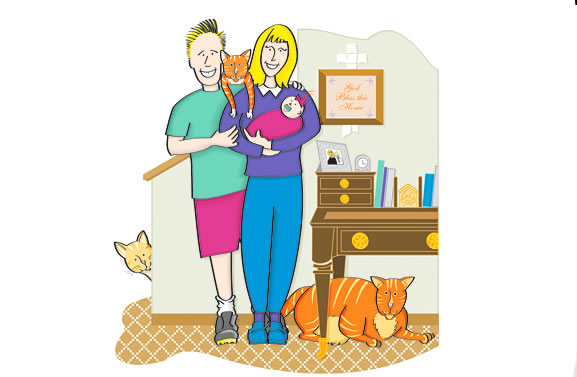 Rios Family Illustation